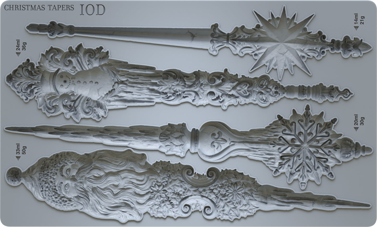 Christmas Tapers Mould by IOD Iron Orchid Designs