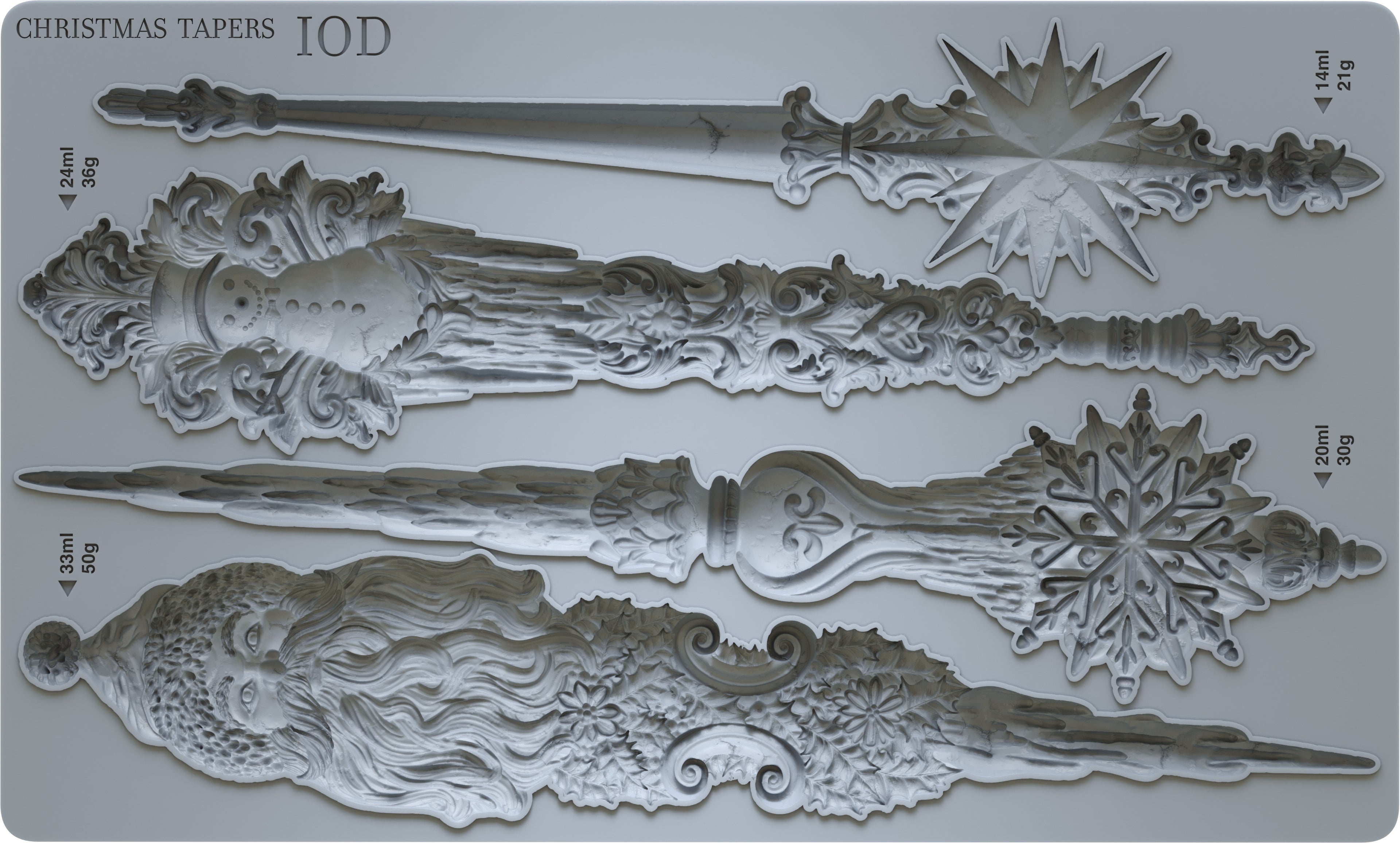 Christmas Tapers | Mould | IOD Iron Orchid Designs