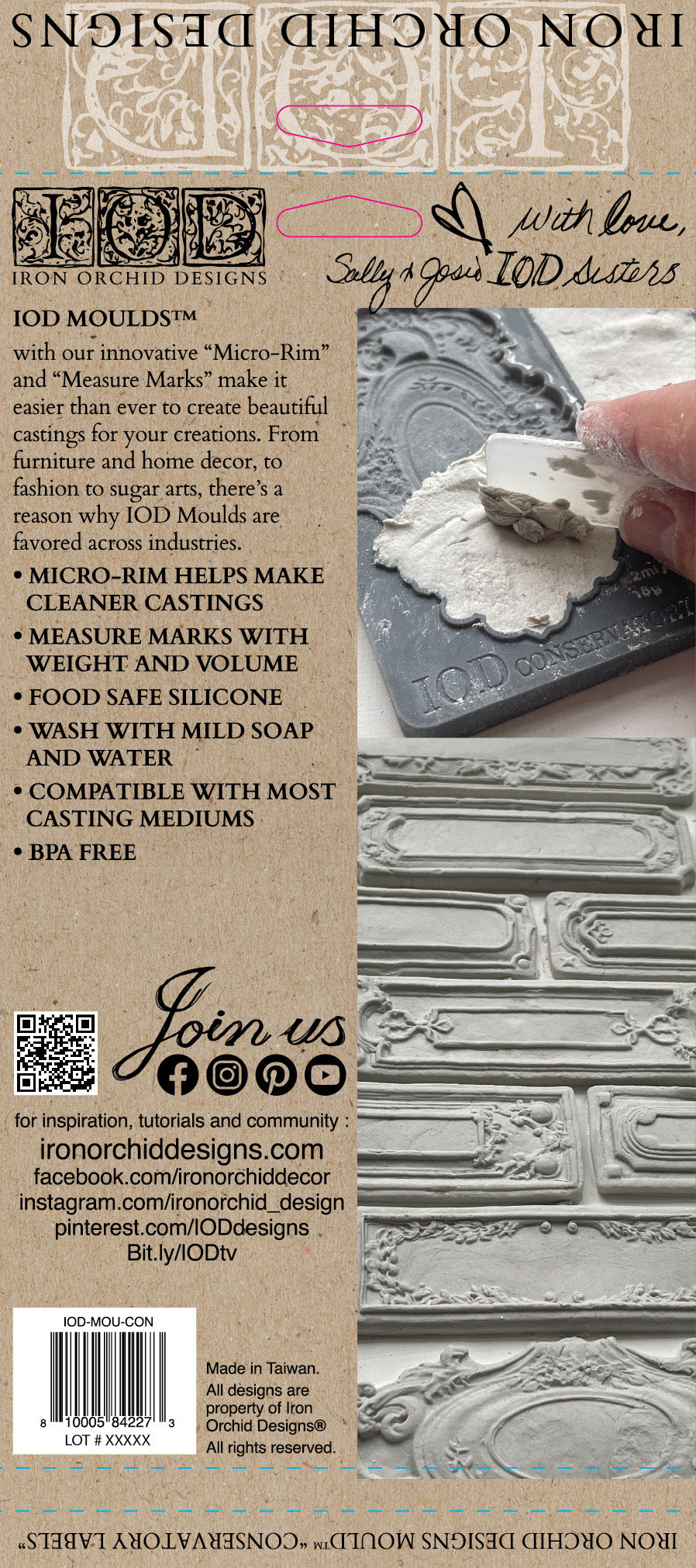 Conservatory Label | Mould | IOD Iron Orchid Designs