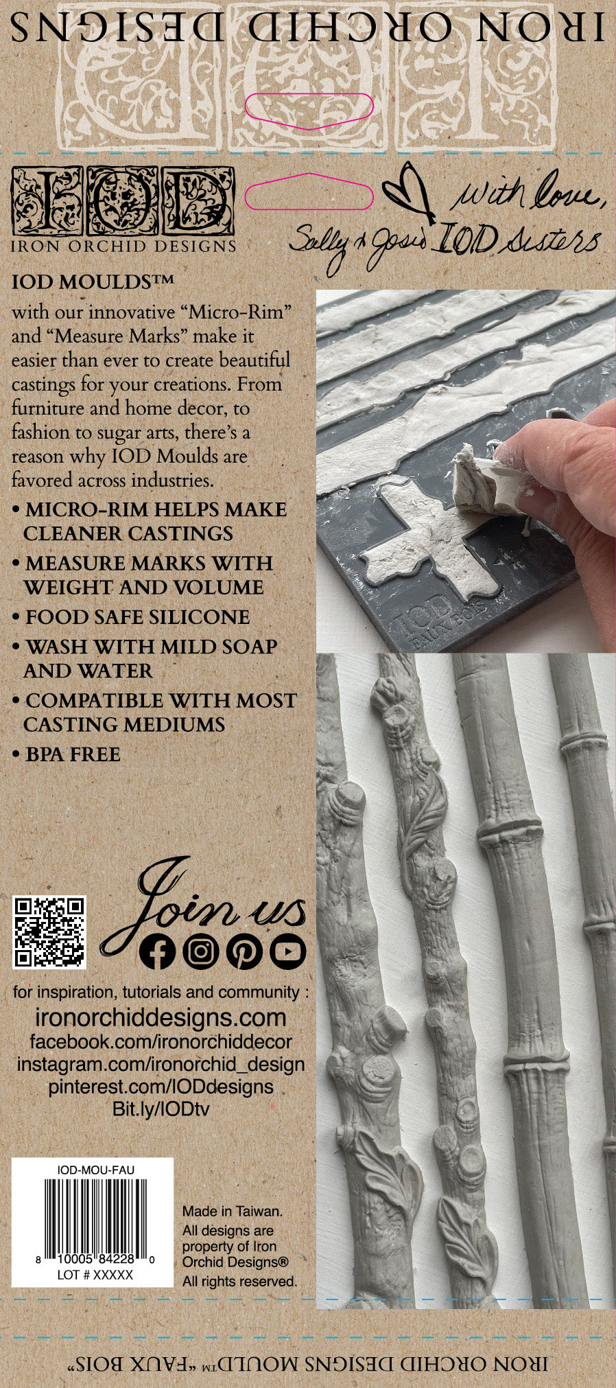 Faux Bois | Mould | Discontinued IOD Iron Orchid Designs