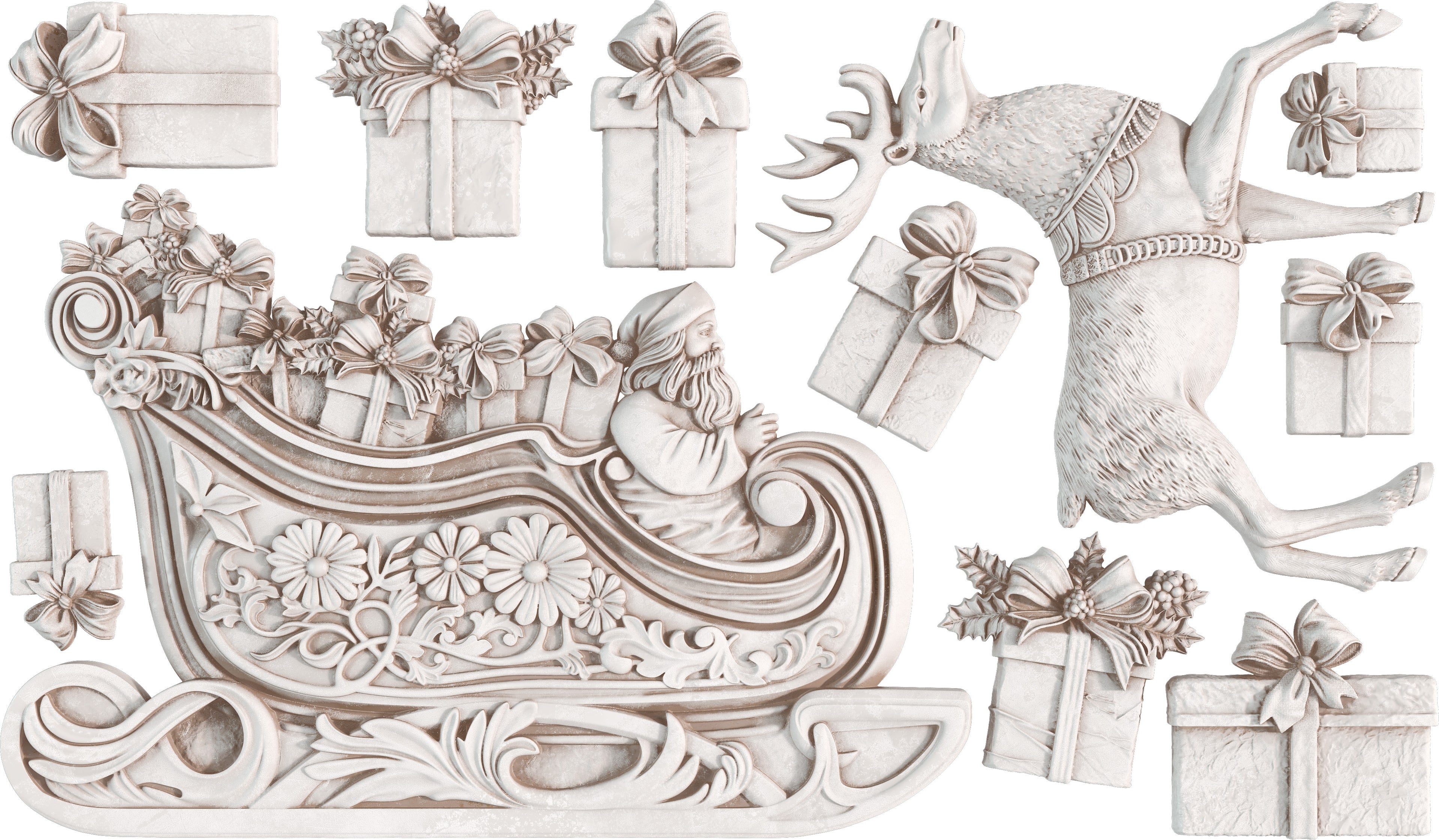 Santa's Sleigh | Mould | IOD Iron Orchid Designs