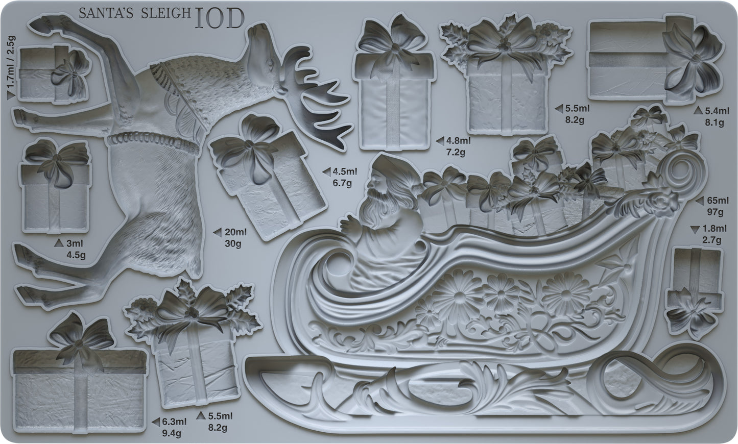 Santa's Sleigh Mould by IOD Iron Orchid Designs