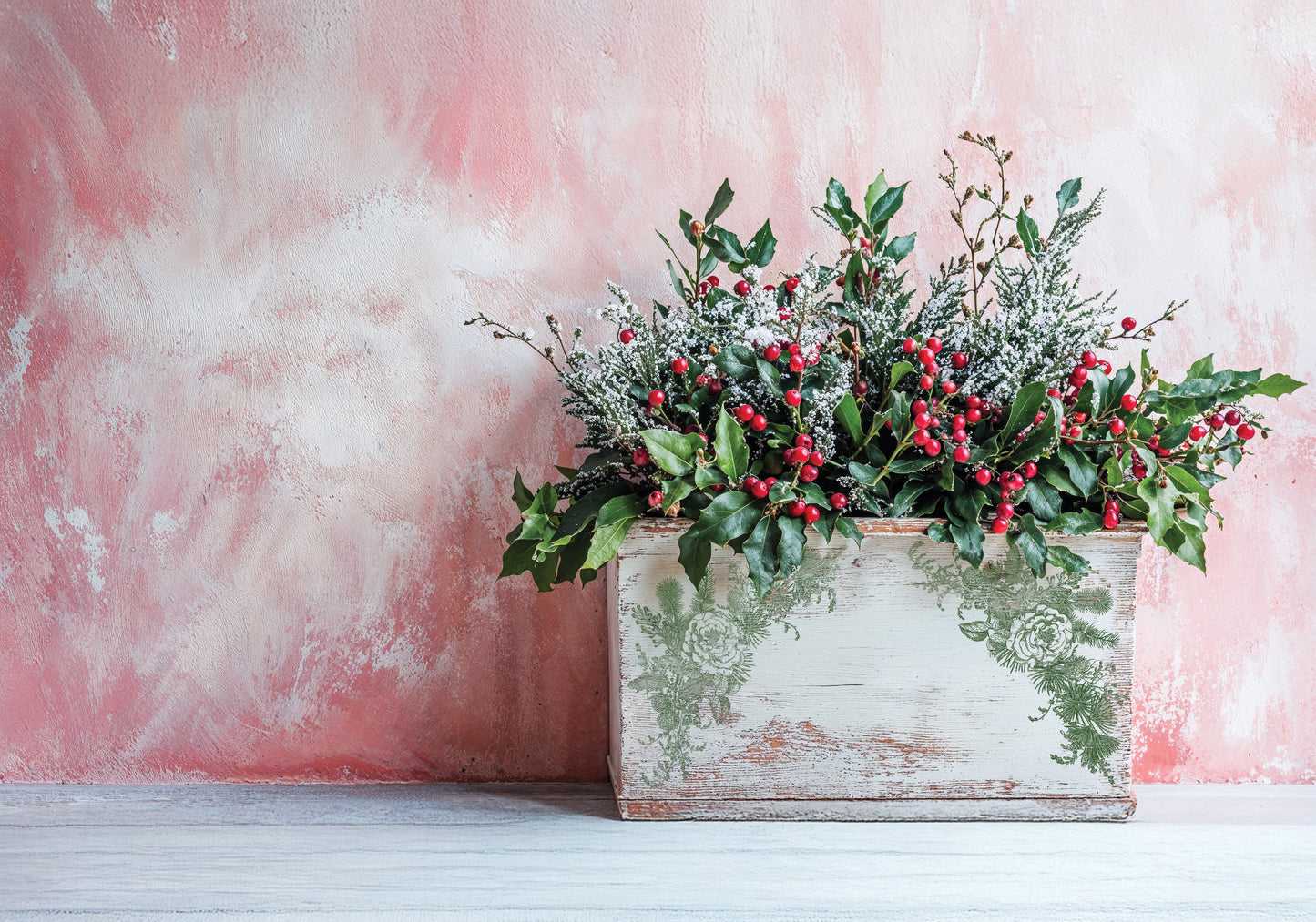 Holly & Pine | Stamp | IOD Iron Orchid Designs