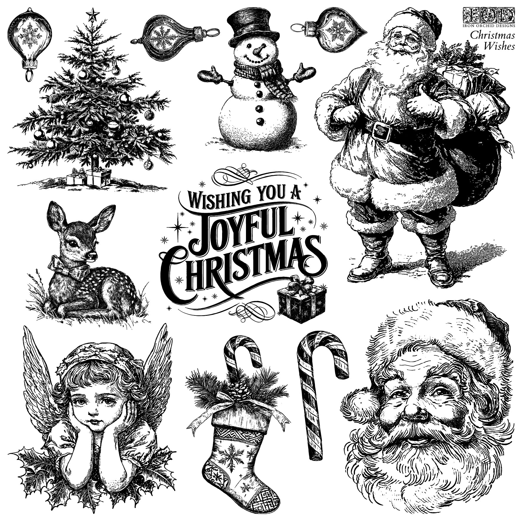 Christmas Wishes | Stamp | IOD Iron Orchid Designs