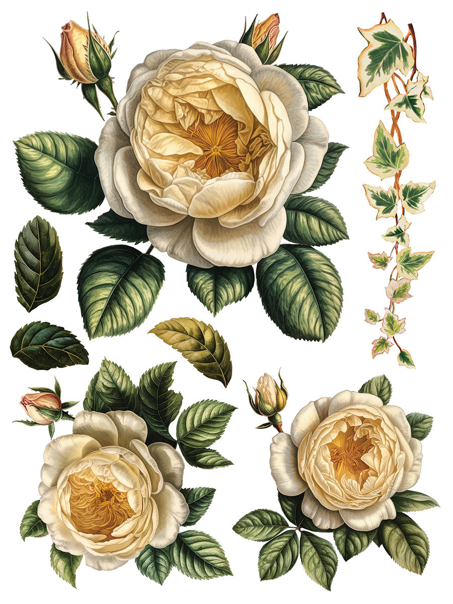 Collage de Fleurs | Transfer | IOD Iron Orchid Designs