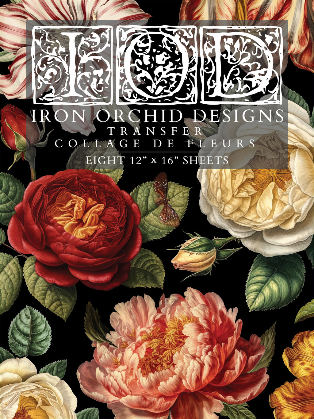 Collage de Fleurs | Transfer | IOD Iron Orchid Designs