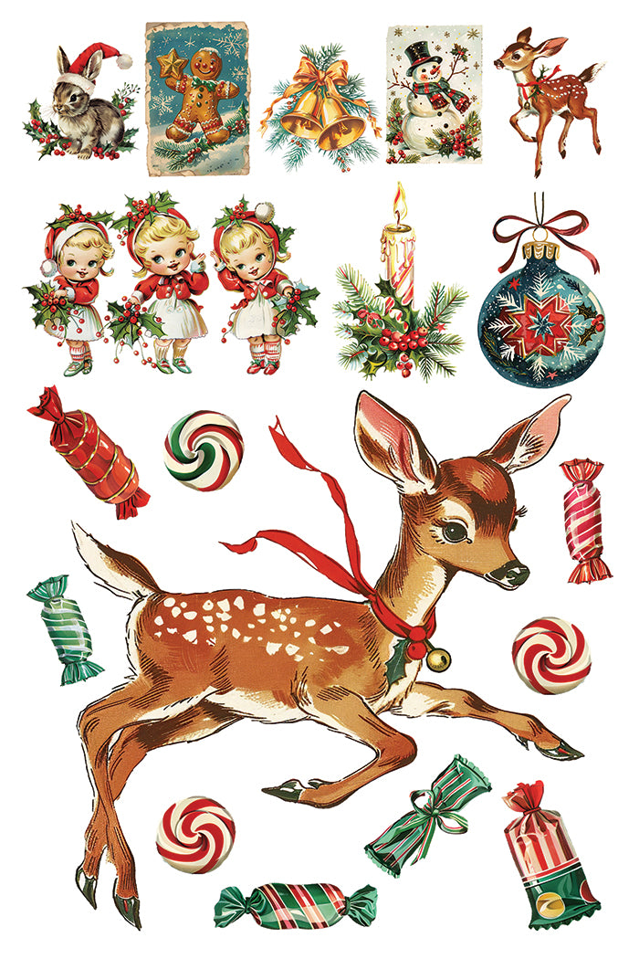 Kitschy Christmas Transfer by Iron Orchid Designs IOD