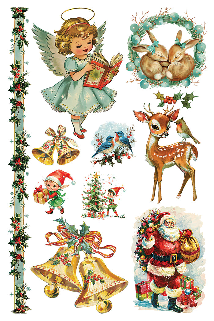 Kitschy Christmas Transfer by Iron Orchid Designs IOD