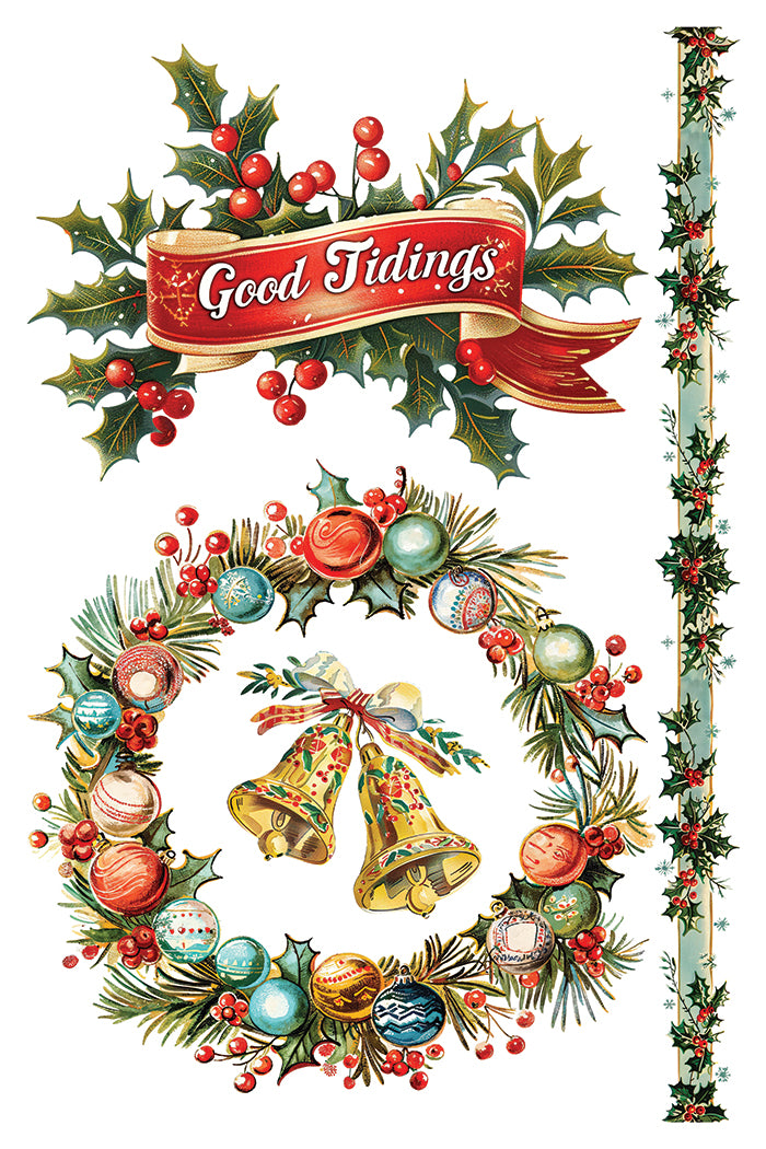 Kitschy Christmas Transfer by Iron Orchid Designs IOD