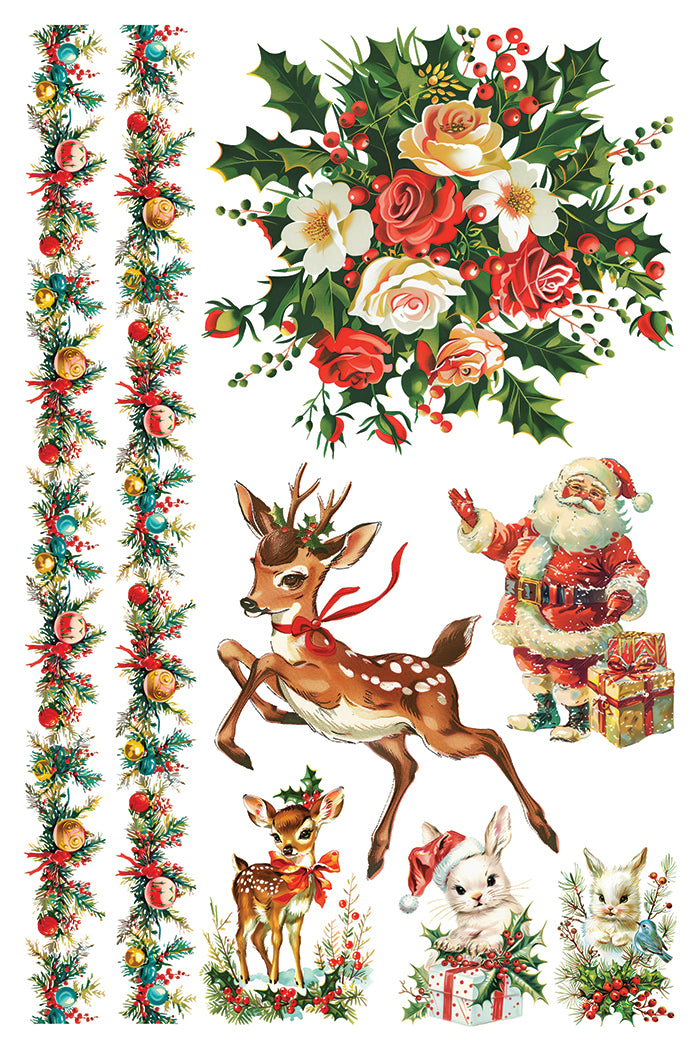 Kitschy Christmas Transfer by Iron Orchid Designs IOD