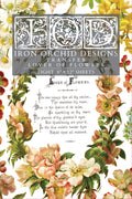 Lover Of Flowers | Transfer | IOD Iron Orchid Designs
