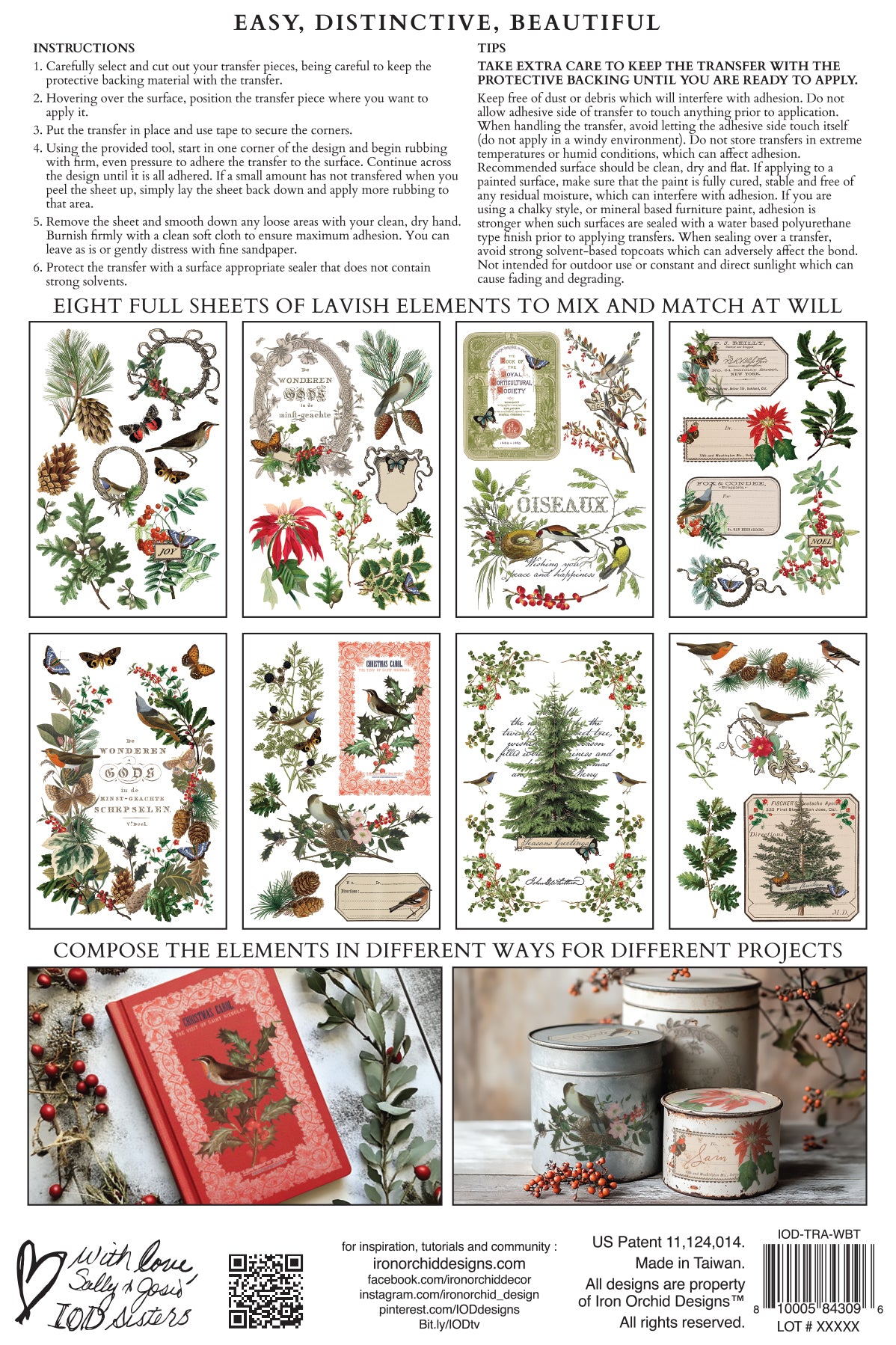 Winter Botanist | Transfer | IOD Iron Orchid Designs