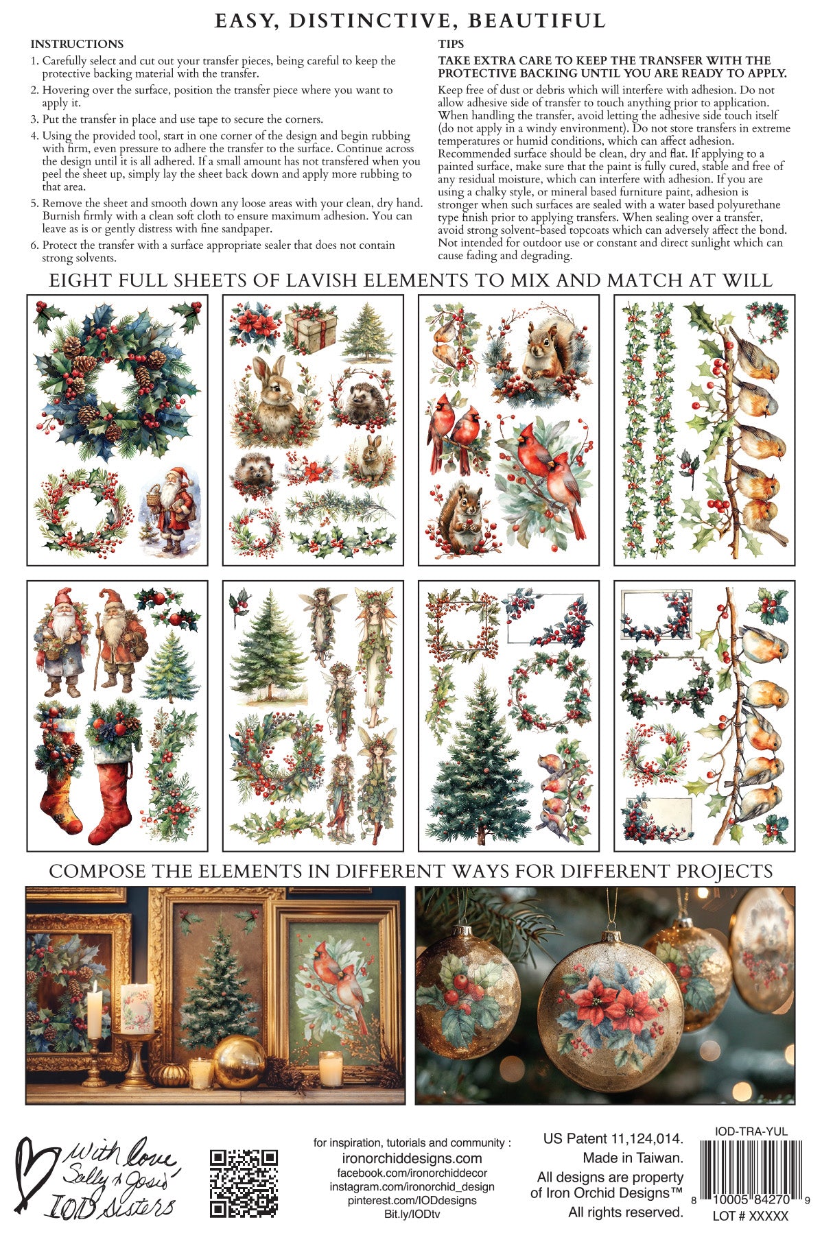 Yuletide Transfer by Iron Orchid Designs IOD