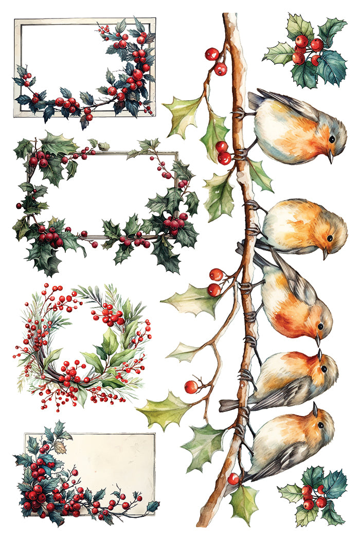 Yuletide Transfer by Iron Orchid Designs IOD