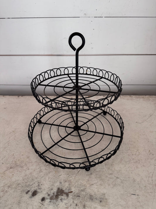 Black Two Tier wire tray