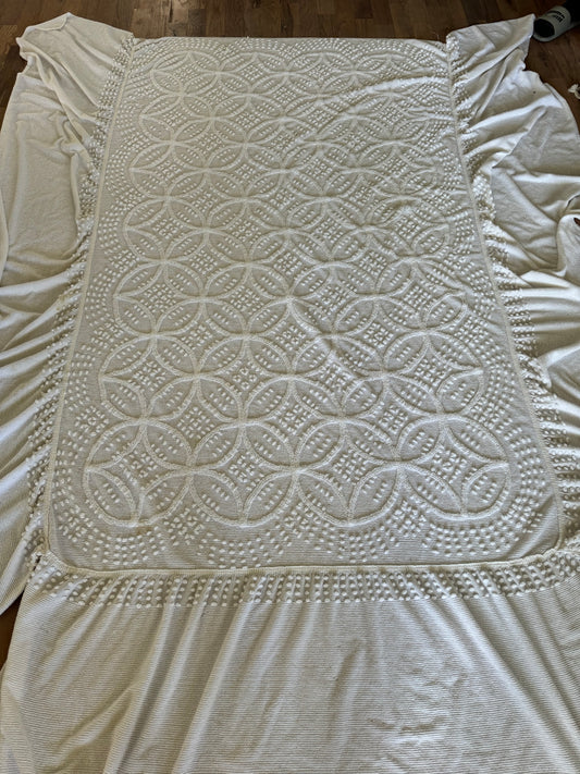 Chenille Cutter Quilt Twin - Has imperfections as shown