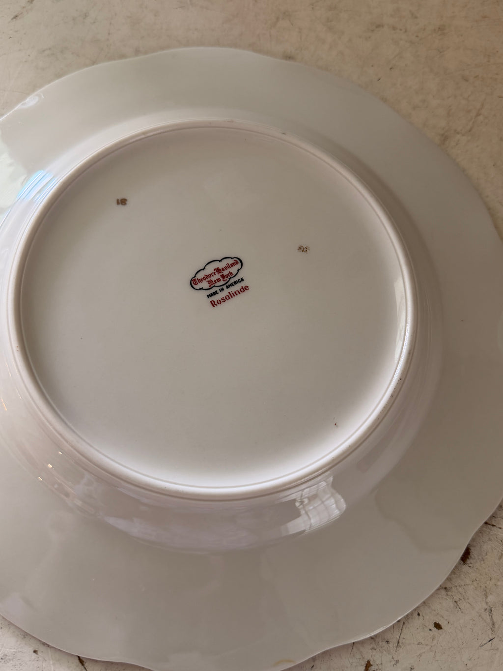 Vintage Haviland New York dinner plate in the Rosalinde - sold individually