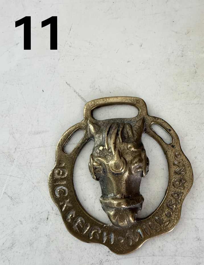 Vintage English horse brass sold individually