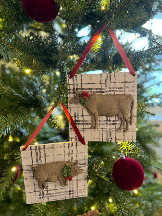 Handmade Farm Animal Ornament / Hanger