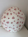 Vintage Rachel Ashwell SIMPLY SHABBY ChIc Floral Rose Paisley Round Toss Pillow 20” as is. Has been repaired no buttons