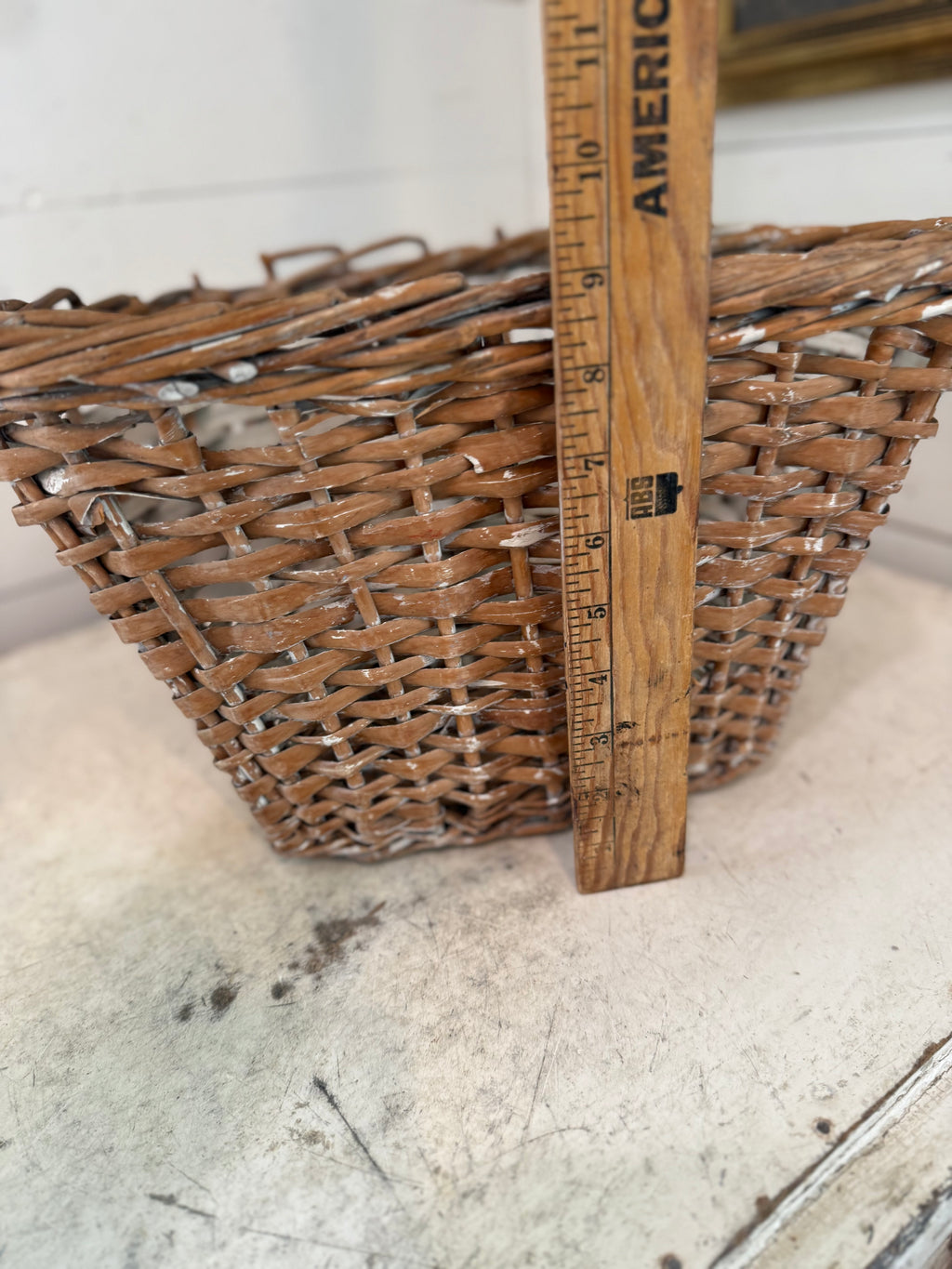Vintage woven bike basket