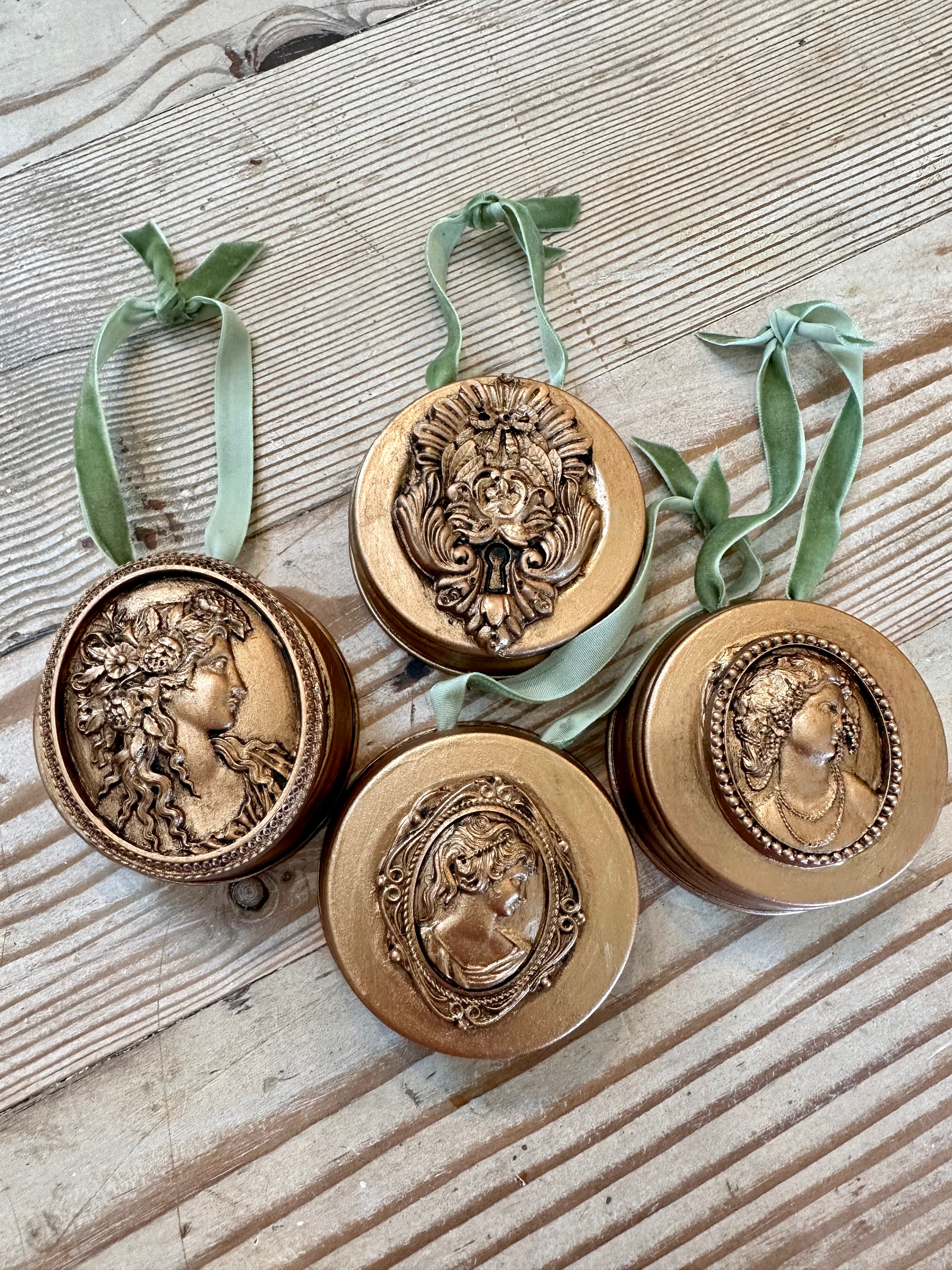 Handmade French Country Copper Round Ornament