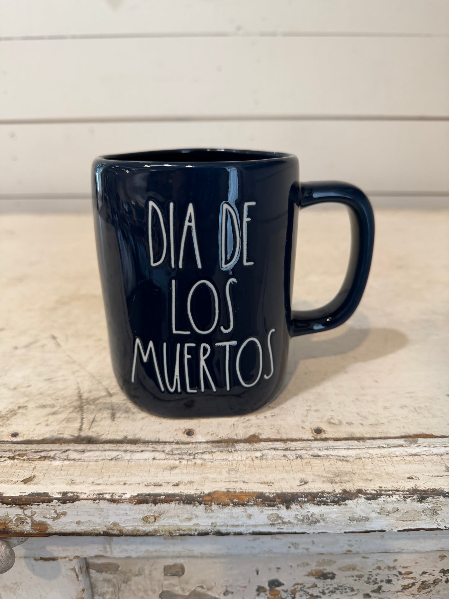 Rae Dunn "Dia De Los Muertos Day Of The Dead double-sided" Halloween mug