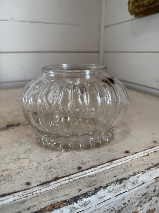 Vintage Paneled Rose Bowl Vase