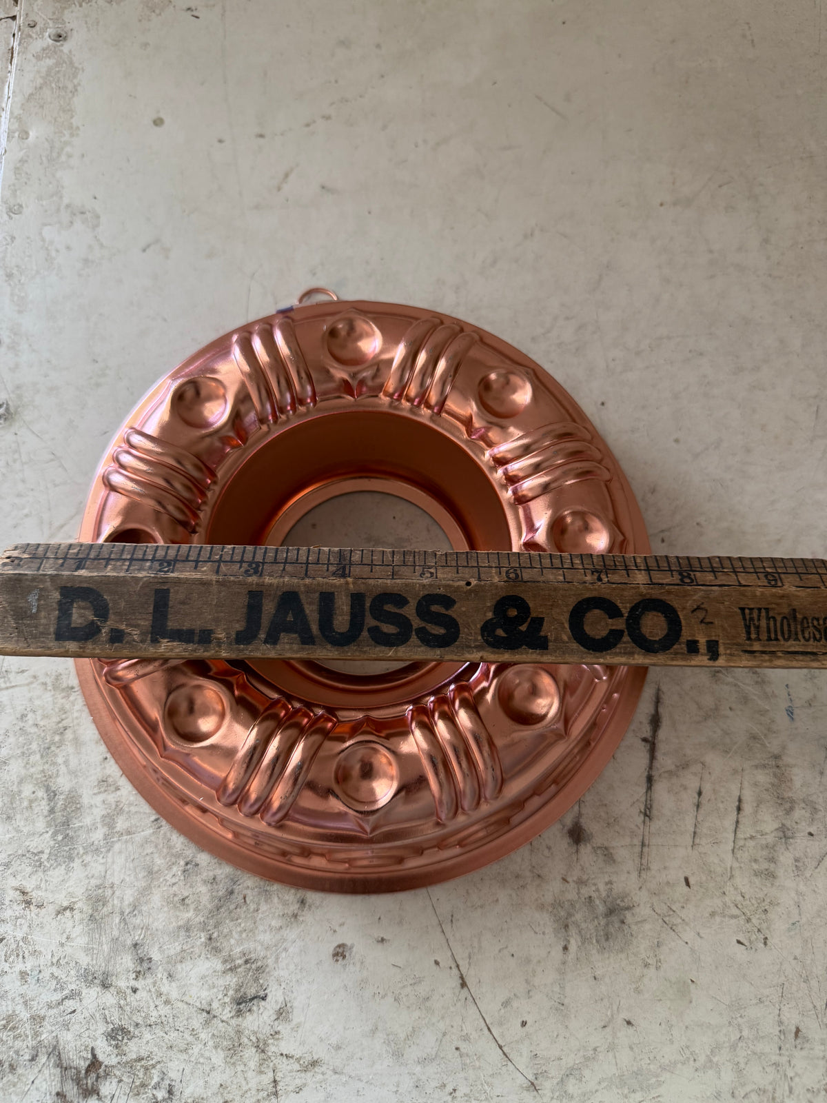 Vintage Coppertone Jell-O mold, darker copper color