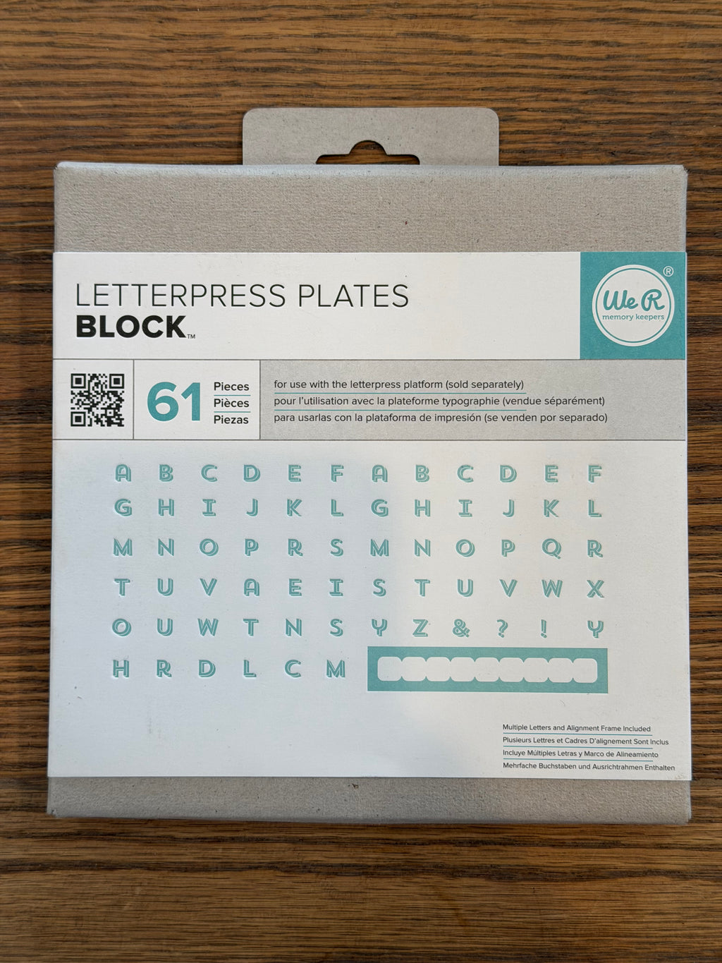 We R Memory Keepers Letter Press Plates - Sold Individually
