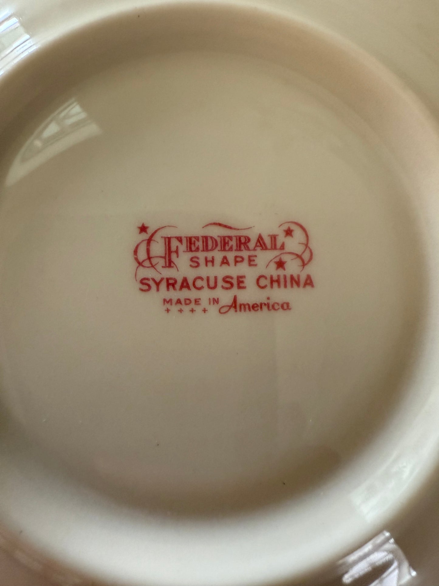 Federal Syracuse China - Made in USA