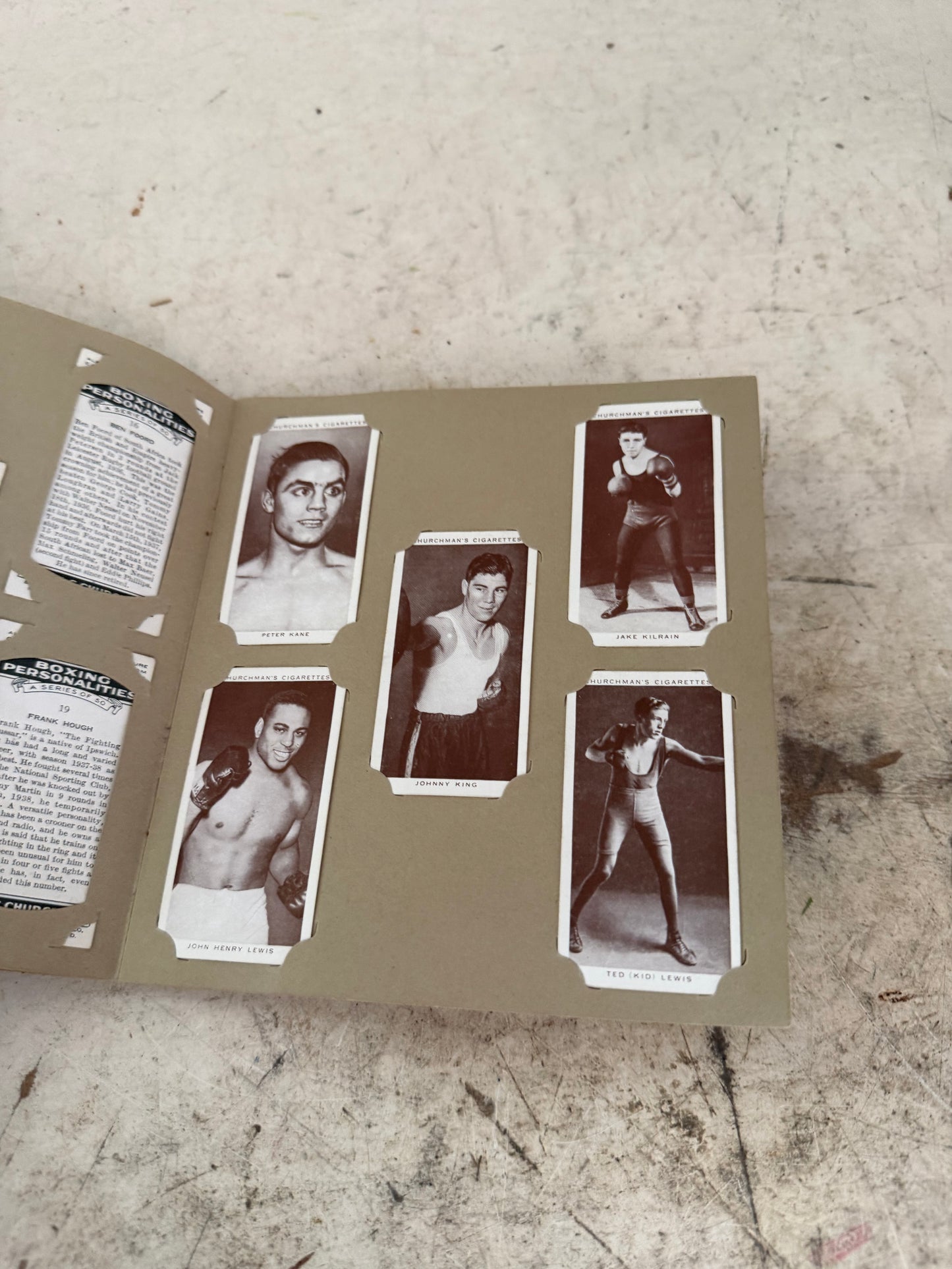 CHURCHMAN CIGARETTE PICTURE CARD ALBUM - BOXING PERSONALITIES - FULL SET 50 RARE
