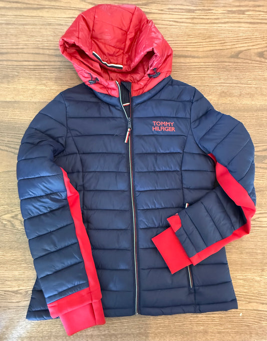 Tommy Hilfiger Womens Packable Hooded Puffer Zip Jacket Size S