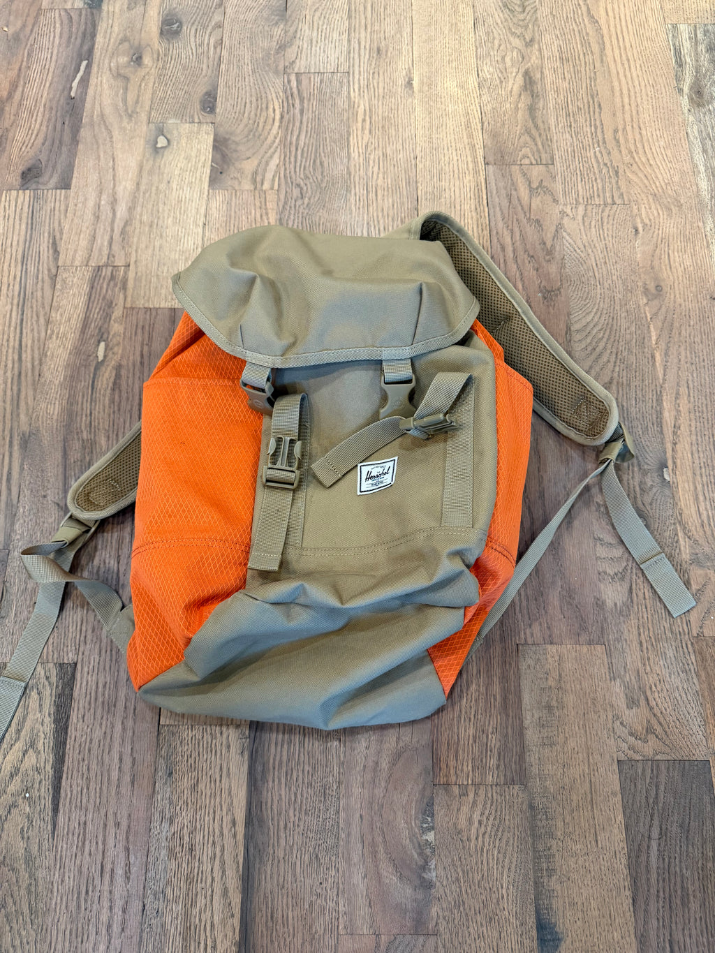 Herschel Supply Co. Iona Backpack in a Kelp/Vermillion Orange With Laptop Compartment