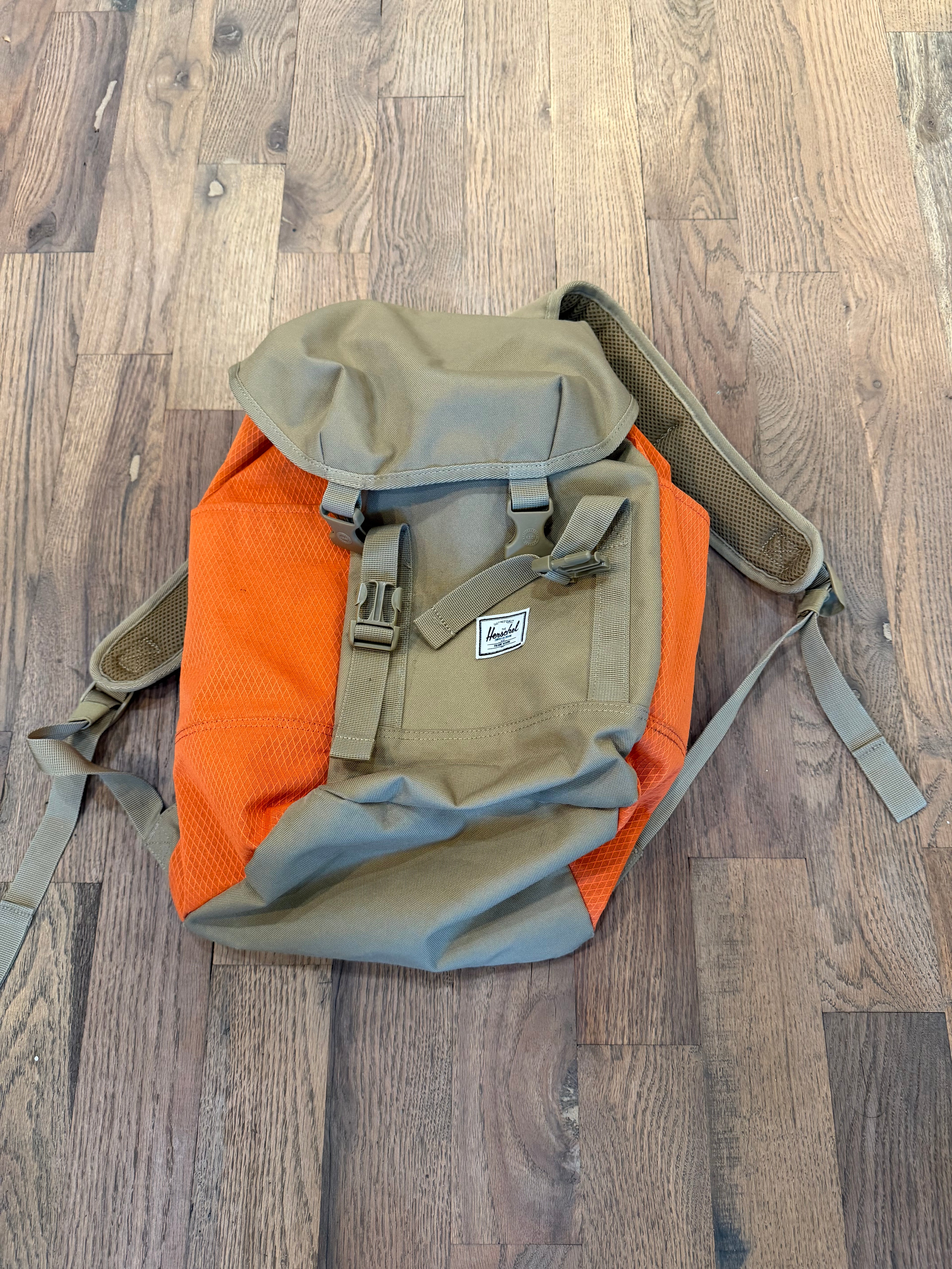 Herschel Supply Co. Iona Backpack in a Kelp/Vermillion Orange With Laptop Compartment