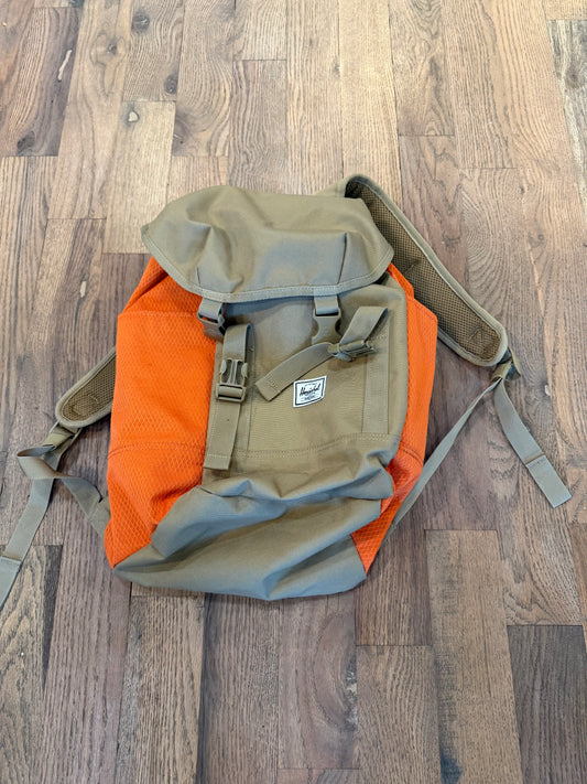 Herschel Supply Co. Iona Backpack in a Kelp/Vermillion Orange With Laptop Compartment
