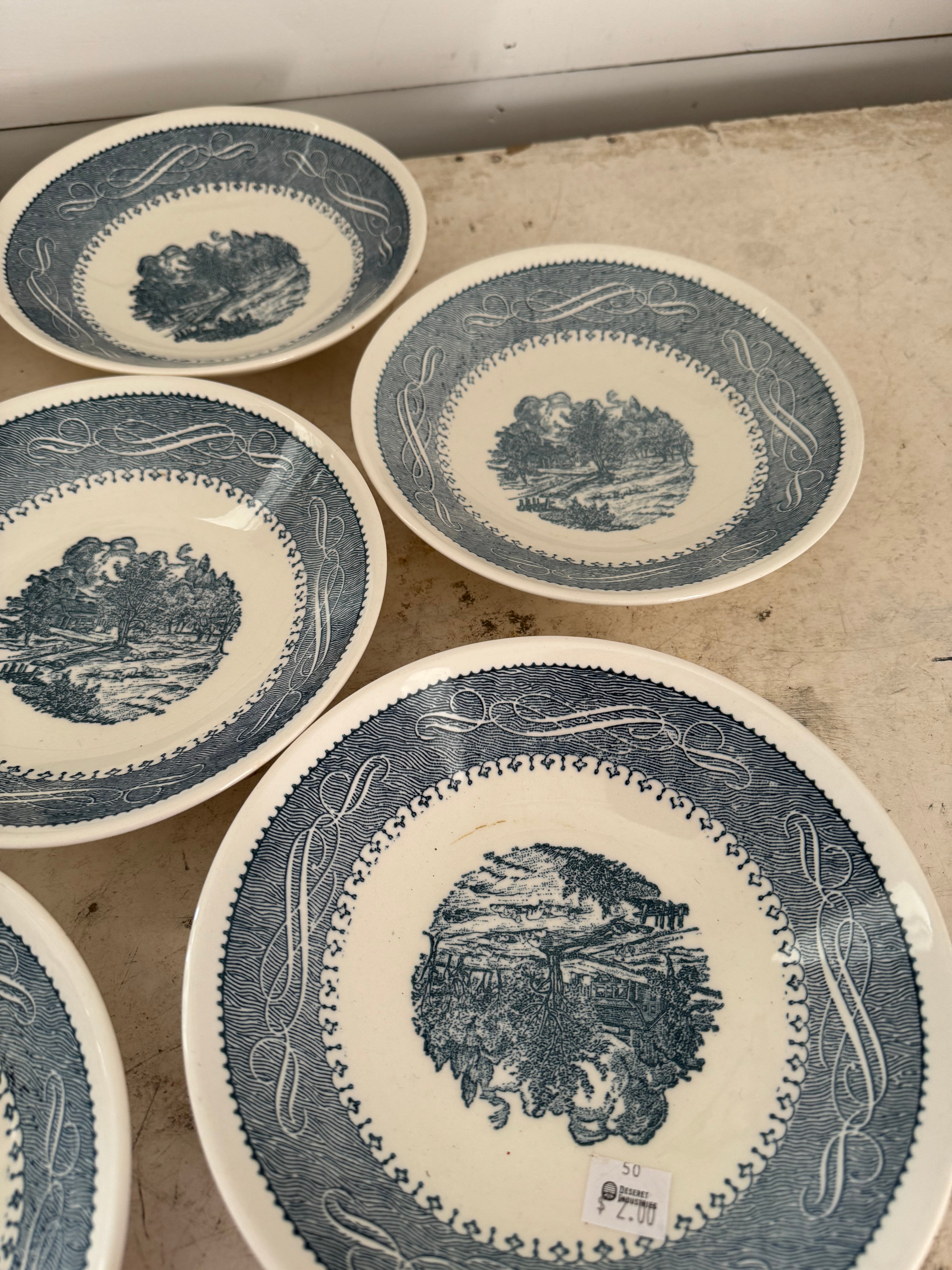 Currier and ives bowls sale