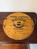 French Style Wood Tray with Handles