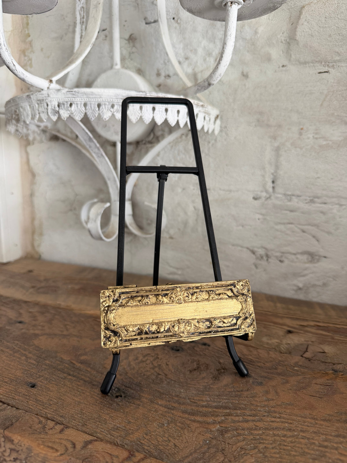 Black easel with Gold Detail Art not included