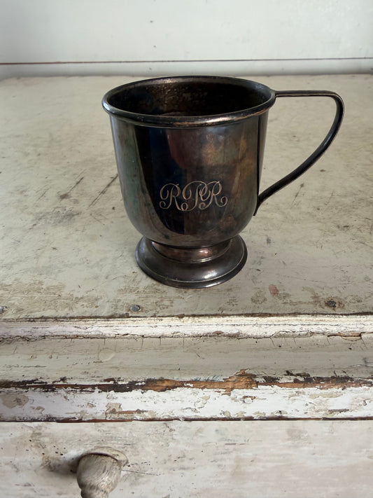 Vintage Silver Plated Christening cup Engraved RTR