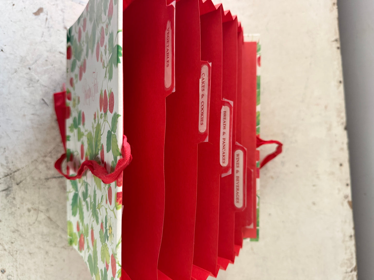 Hallmark accordion strawberry recipe file