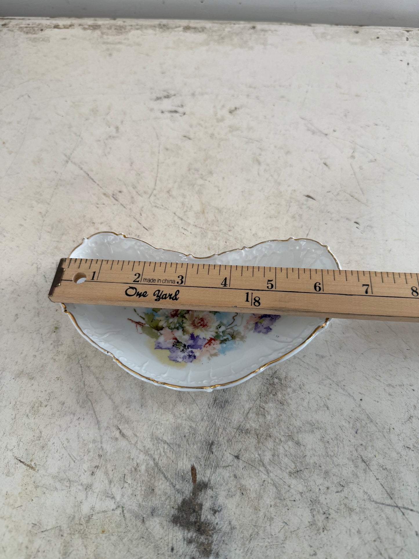 Vintage crescent shaped trinket dish/bone dish