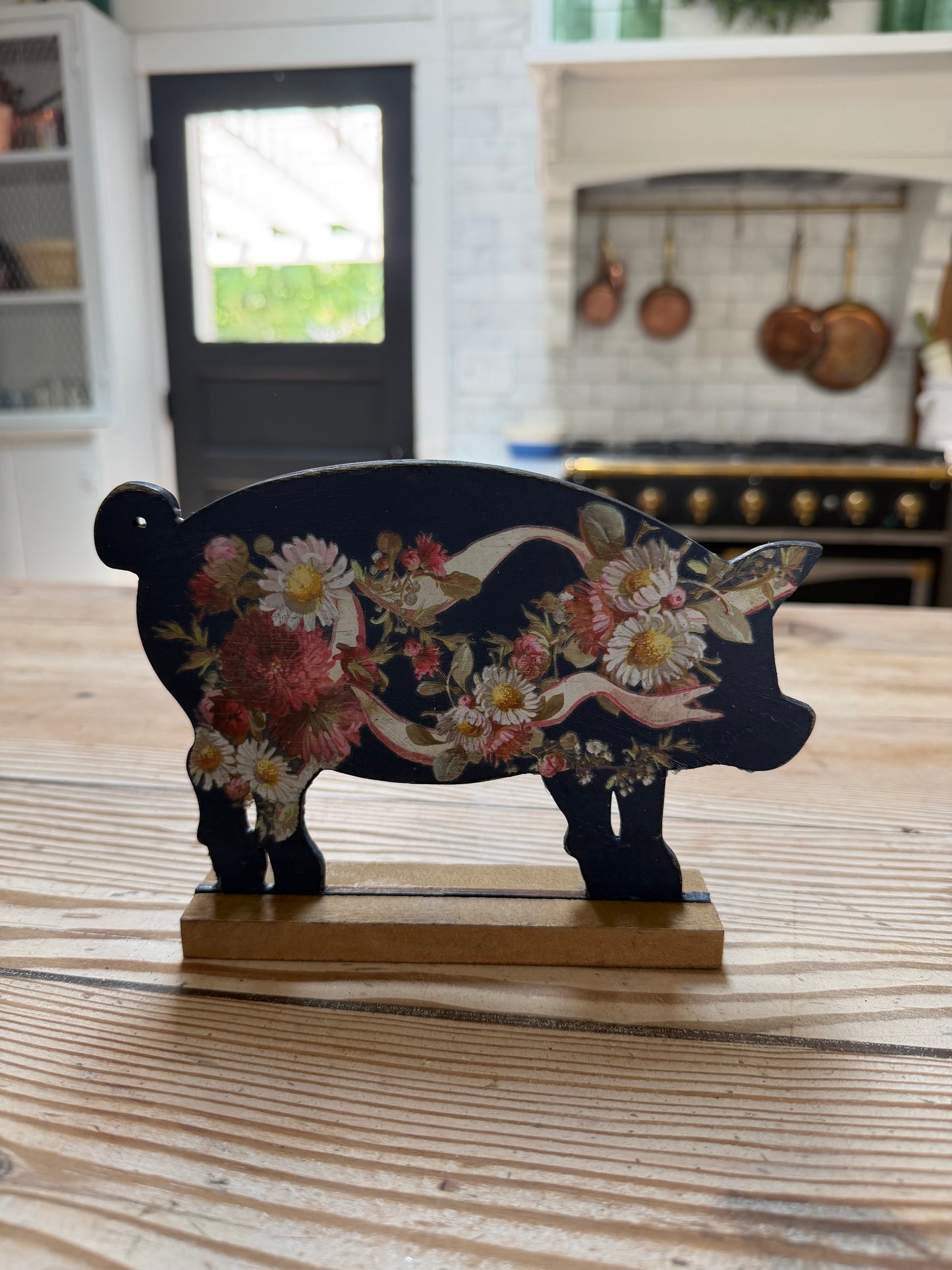 Hand Painted Floral Farm Animals sold individually
