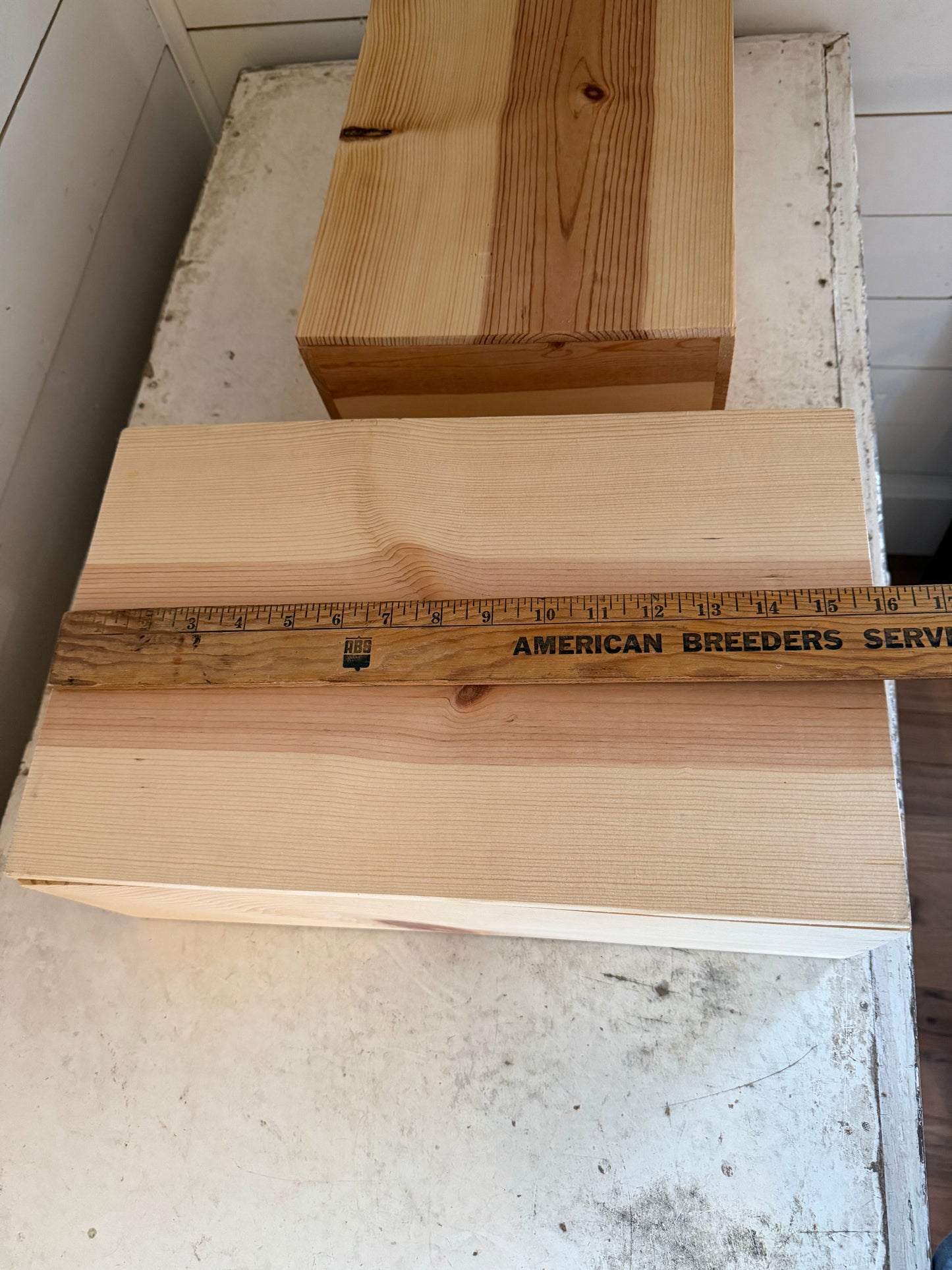 15-1/2” Pine boxes will get makeover - Sold Individual