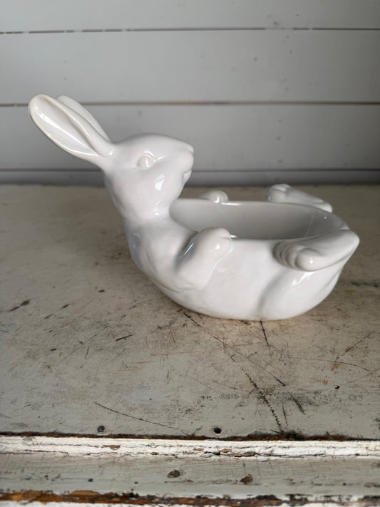 Pottery Barn Bunny Belly Bowl Candy Dish