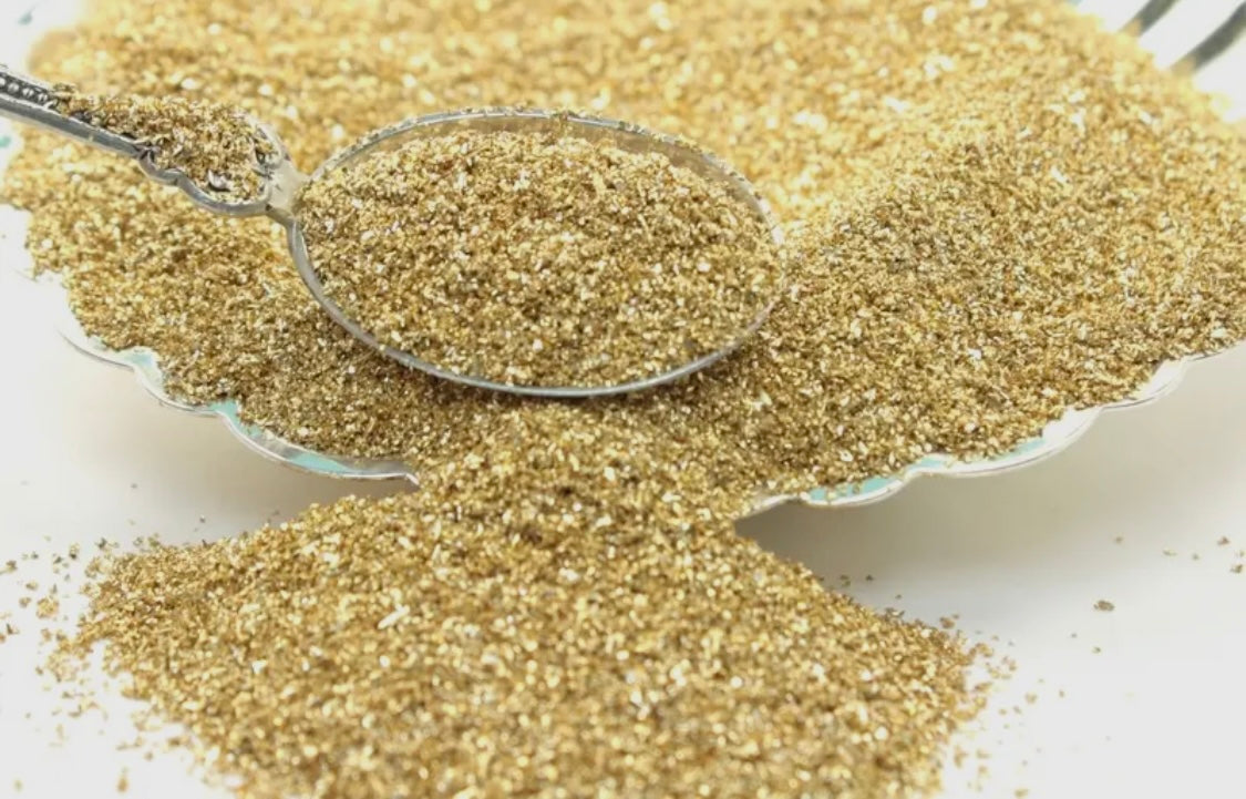 1.25 oz Sparkly Gold Glass Glitter