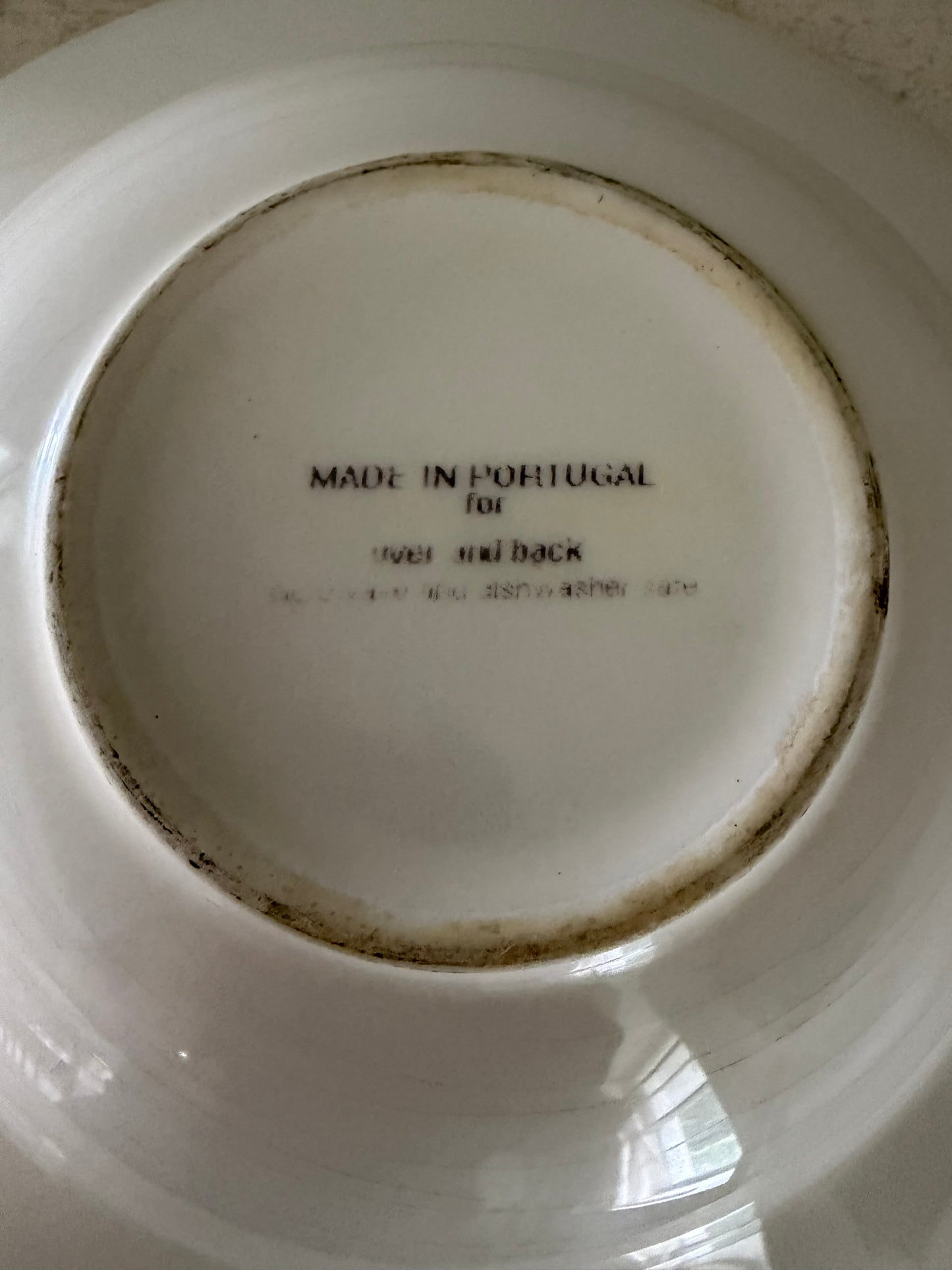 Large Blue Ceramic Bowl Made in Portugal