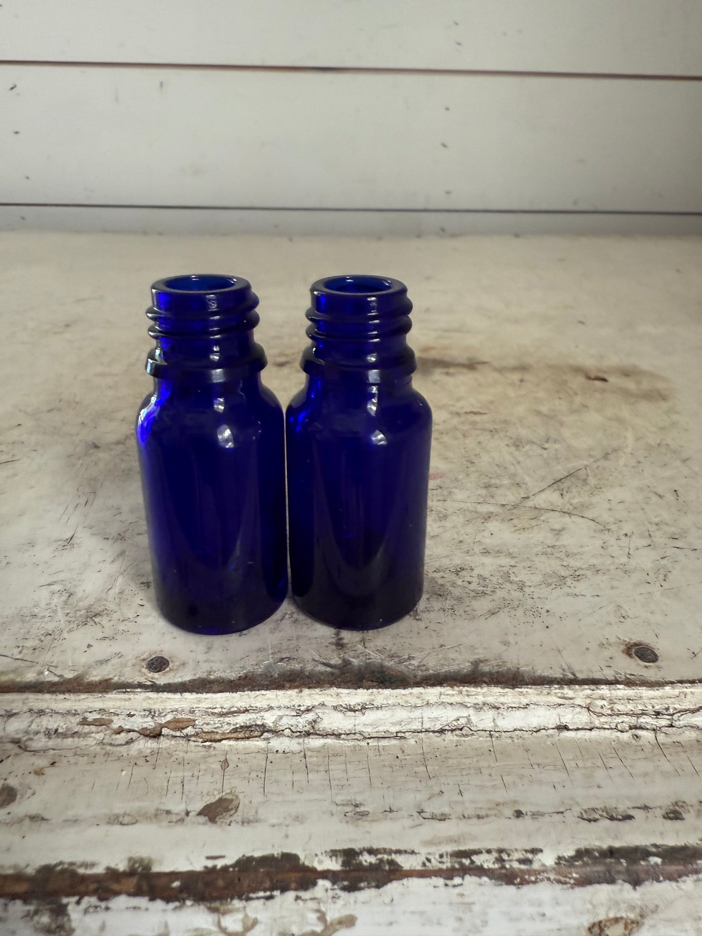 Cobalt blue and amber bottles sold individually
