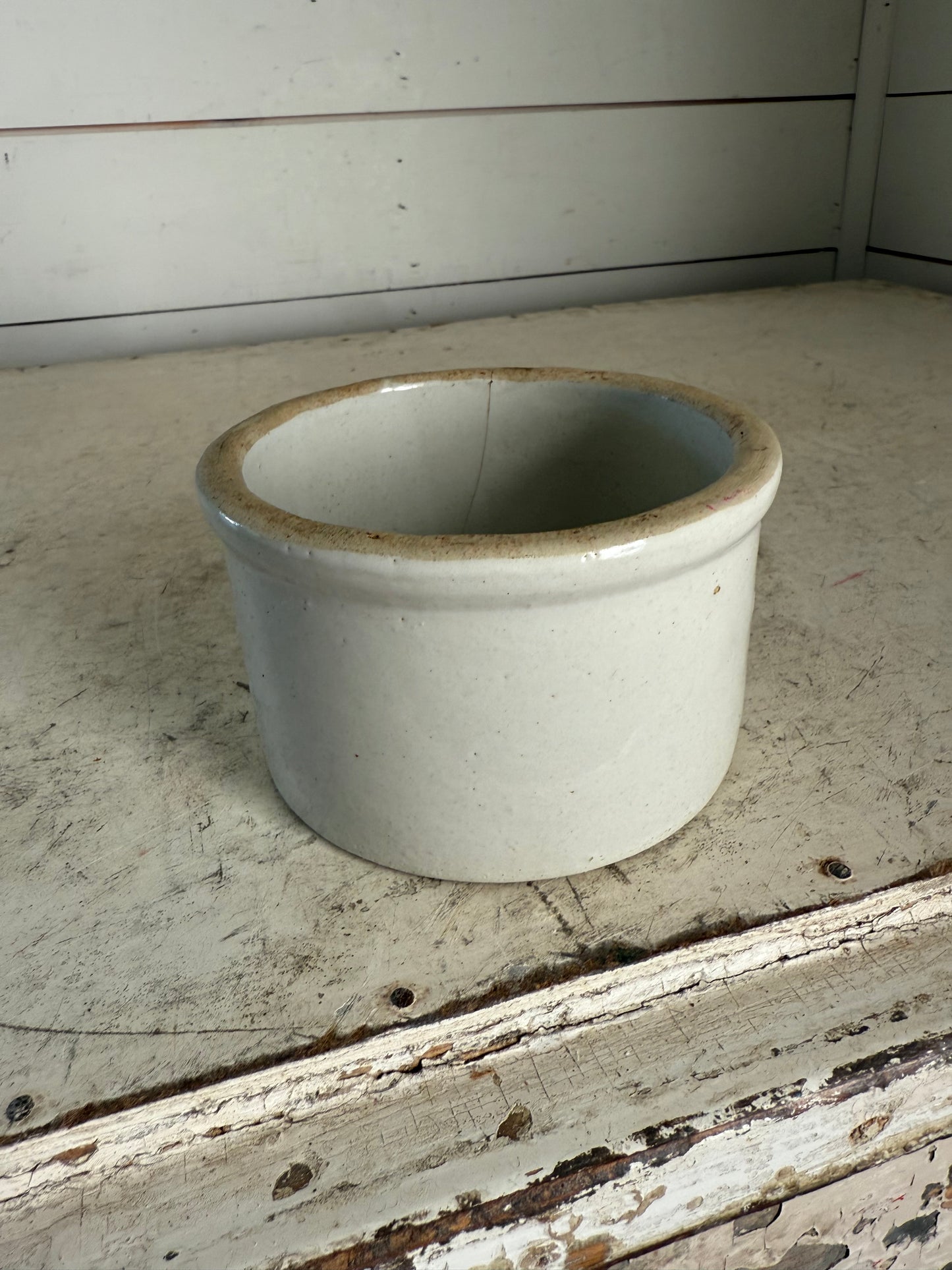 Small Stoneware Crock hairline crack