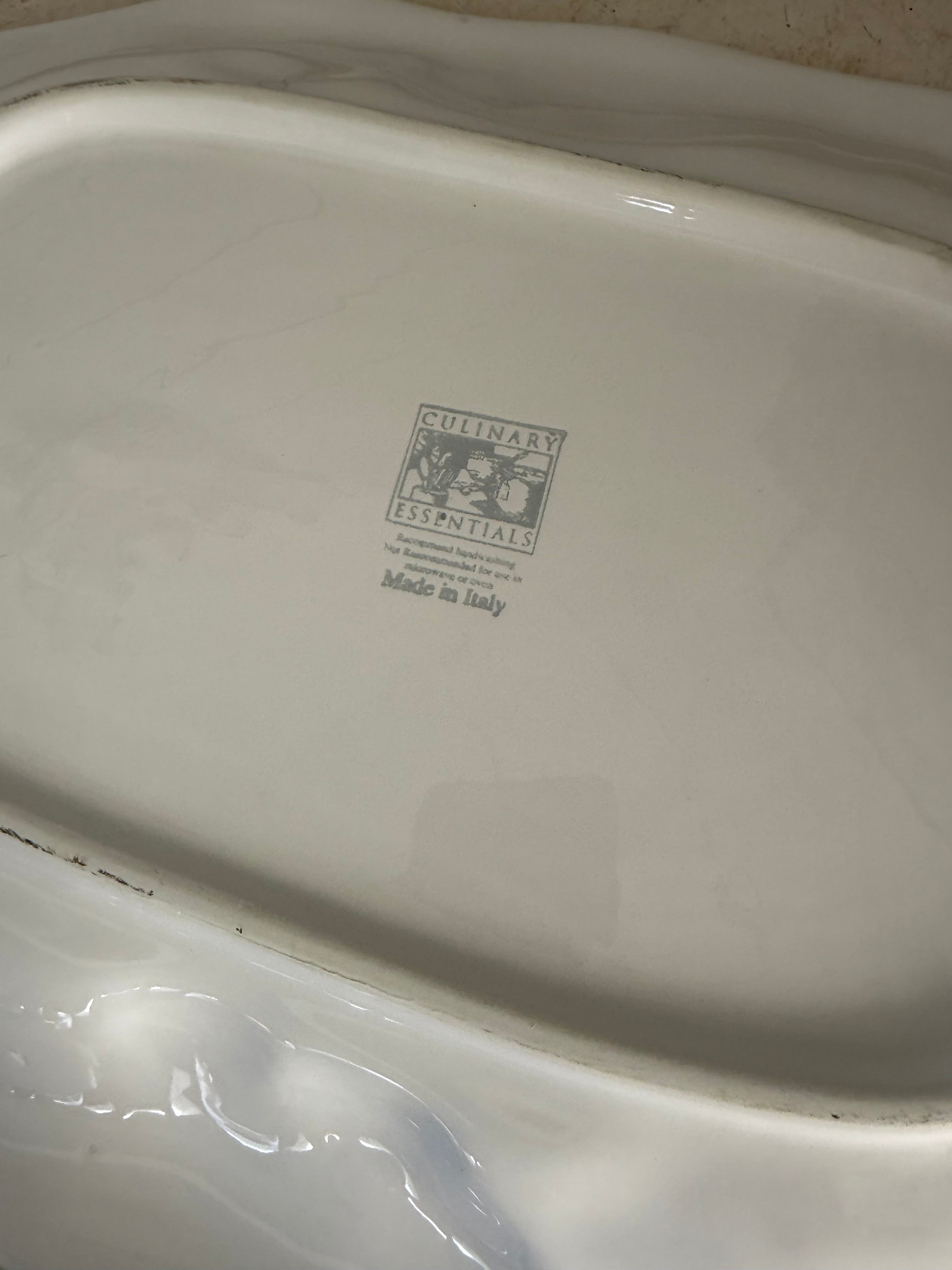 Culinary Essentials XL Embossed Oval Turkey Platter Made in Italy